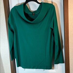 Rafaella Teal Ribbed Knit Top